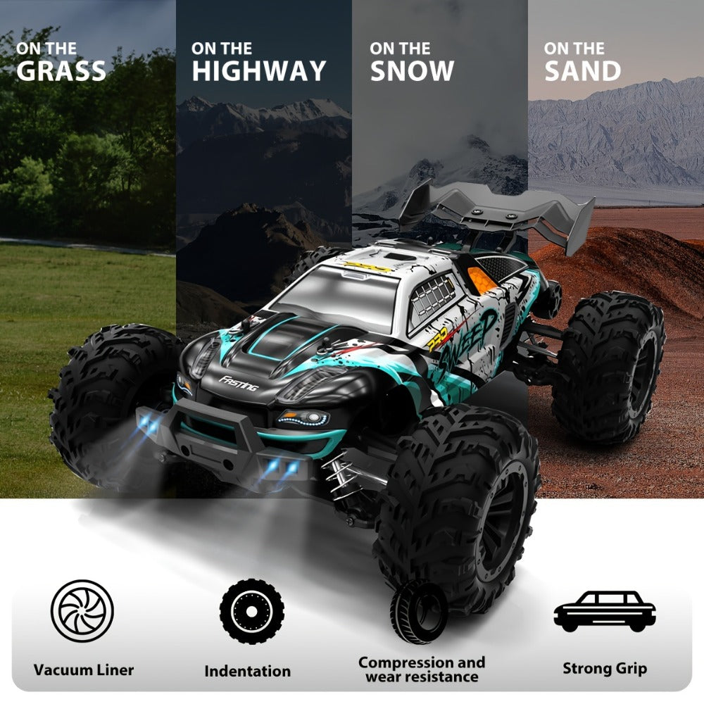 Remote Control Car, 1:16 Scale 4WD Off-Road Truck with 2.4GHz Control, 70KM/H Source Speed and Four Color Options