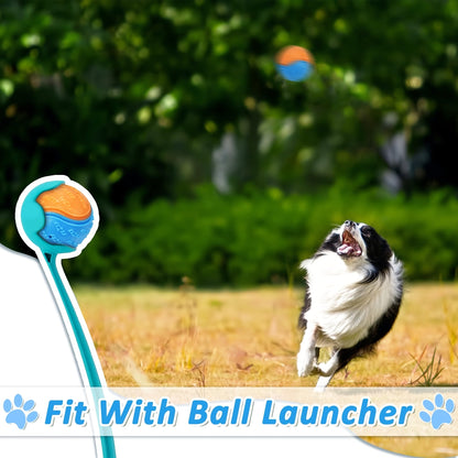 Dog Toy 6-Pack Squeaky High-Bounce Rubber Balls, 2.5-Inch Size and Standard Launcher Compatibility