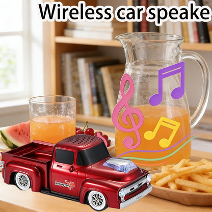 Portable Bluetooth Speaker Car-Shaped Model with TWS, USB, FM, TF, AUX and Seven Retained Color Packs