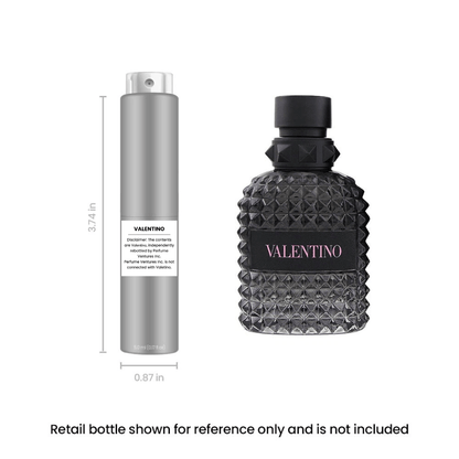 Valentino Uomo Born in Roma Eau de Toilette Travel Spray, 5ml Silver-Tone Labeled Atomizer