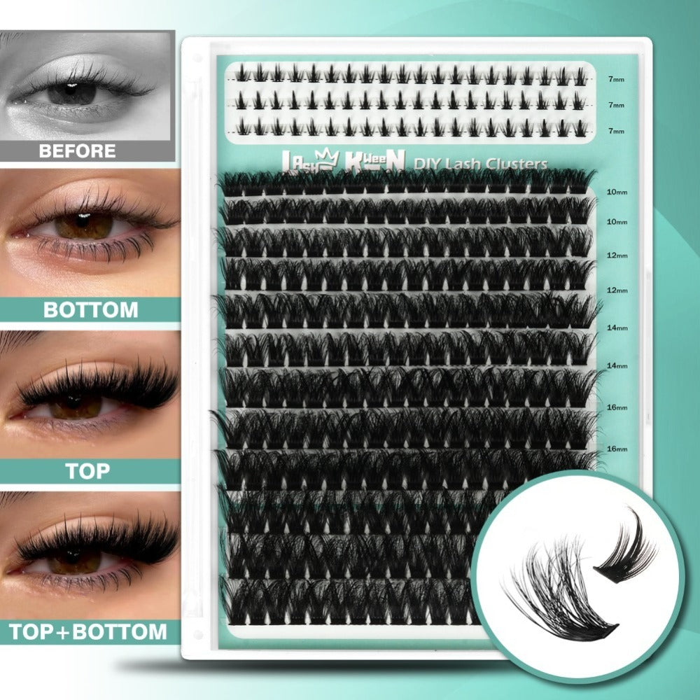 False Eyelash Cluster Kit with Four Package Options from 209 to 1993 Pieces plus Tools and Gift Bags