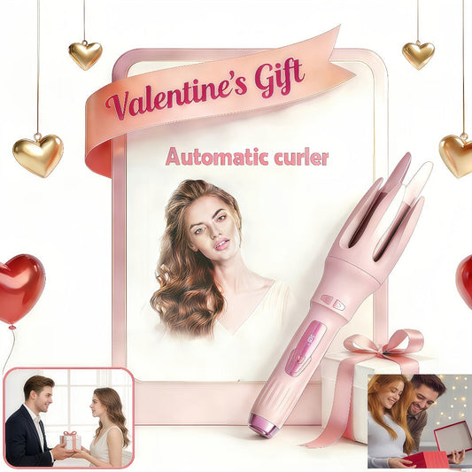 Automatic Rotating Curling Iron 4 Temperature Settings 40M Negative Ion Ceramic Barrel Anti-Tangle Auto Shut-Off Dual Voltage 110-240V Fast Heat 30s Beginner-Friendly Frizz-Free Curls All Hair Types Women