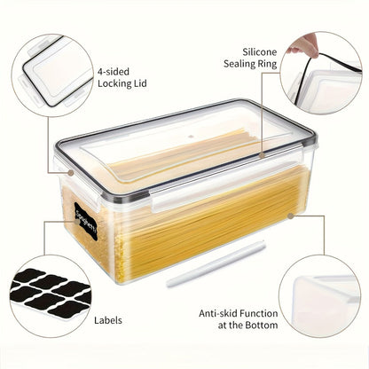 4-Pack Airtight Food Storage Containers with Lids 108oz BPA Free Kitchen Pantry Organizer Set with Spoons Pen Labels