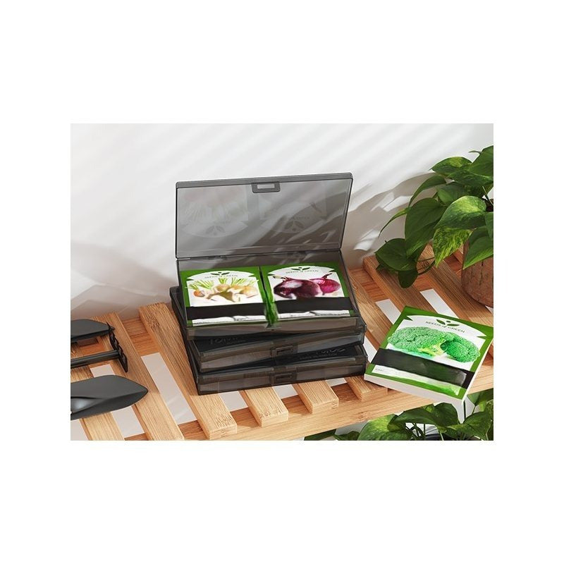 Photo Storage Box with 14 or 18 Inner Keeper Cases in Clear, Black or Multicolor Configurations