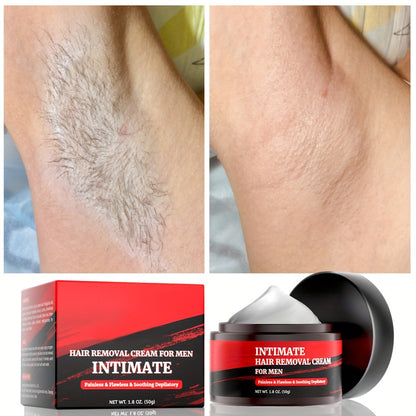 Hair Removal Cream for Men in a 50g Jar with 1-, 2- or 3-Pack Options for Body Grooming Routines