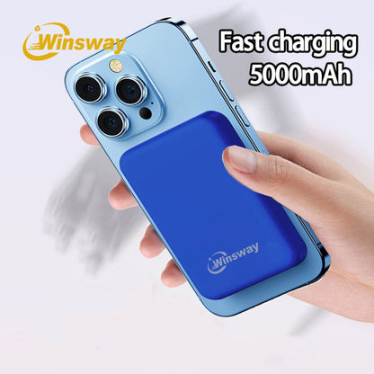 Magnetic Power Bank 5000mAh Mini Wireless Charging PD & QC 3.0 Fast Charge Colorful Portable Charger for iPhone 17 16 15 14 13 MagSafe Compatible