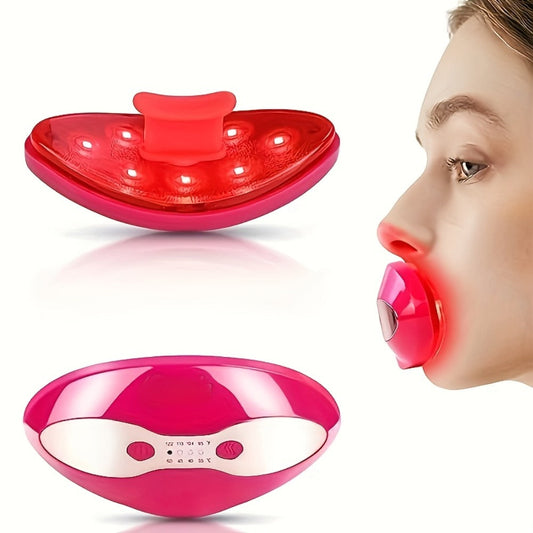 Lip Plumper Device Electric LED Light 2-in-1 Lip & Eye Care USB Rechargeable Portable Lip Enhancer Fuller Lips Non-Invasive Suction Beauty Tool for Women Daily Use & Travel