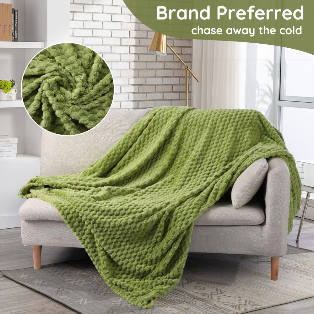 Quilted Flannel Throw Blanket – 180-200gsm Soft Warm All-Season Bed Cover, 17 Patterns, Rhinestone & Checker Designs, 2 Sizes