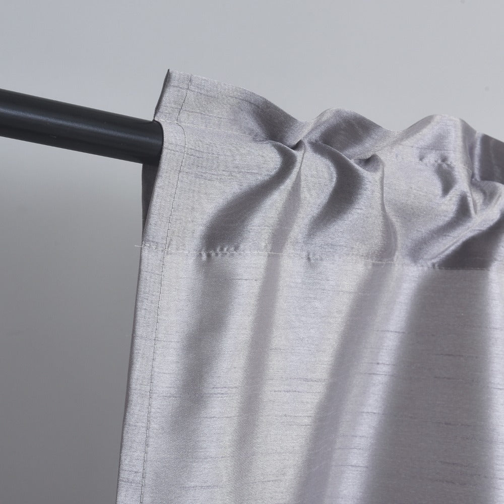 Kitchen Curtains 3 Panels Faux Silk Sheer Tier and Valance Set Rod Pocket 2 Tiers 26x36 inch + Valance 52x14 inch for Kitchen Bathroom Window Drapes