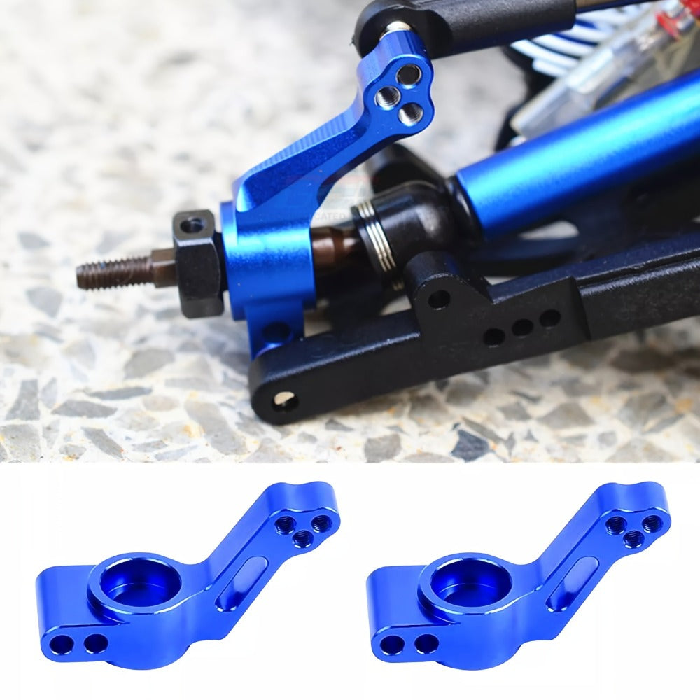 Aluminum Front Steering Caster Block Set for Traxxas Slash 2WD Stampede Rustler RC Car Upgrade Kit Replaces #3632 #3736 #3752 with Stub Axle Carriers Adjustable Tie Rod