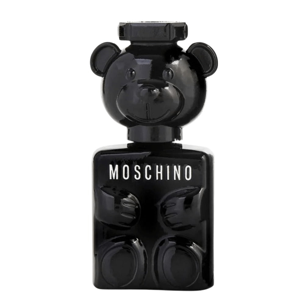 Perfume Travel Spray Moschino Toy Boy Eau de Parfum 5ml in a Compact Black Atomizer for Men
