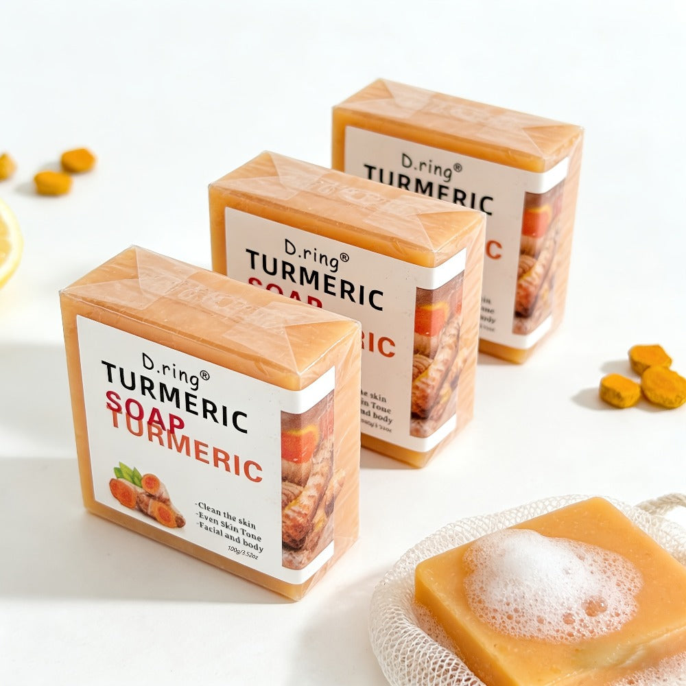 Kojic Acid Brightening Soap Bars 15-Pack — Turmeric Lemon Natural Face & Body Cleanser, Cold Processed Paraben-Free Formula, Gentle Exfoliation for All Skin Types, Bulk Value Set