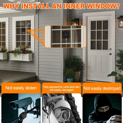 Security Camera 3MP Window Model with Dual-Band WiFi, Full-Color Night Vision and 1, 2 or 4-Pack Options