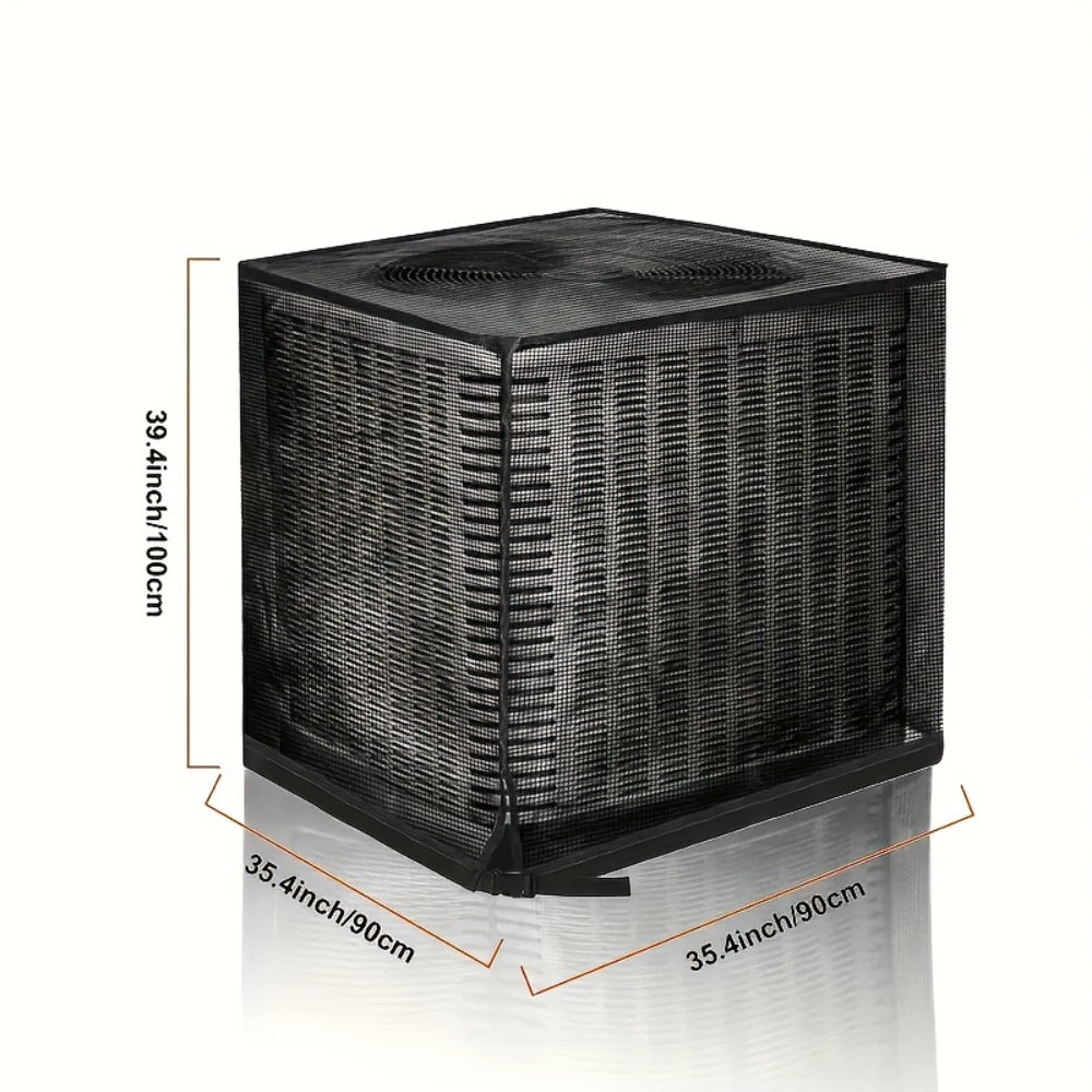 Outdoor Air Conditioner Cover with Mesh Vent and Adjustable Straps in Three Sizes for Central AC Units
