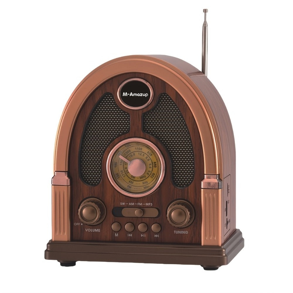 Portable AM FM SW Radio Bluetooth Speaker, Multi-Function Wireless Speaker with TF Card Player, Stereo Sound