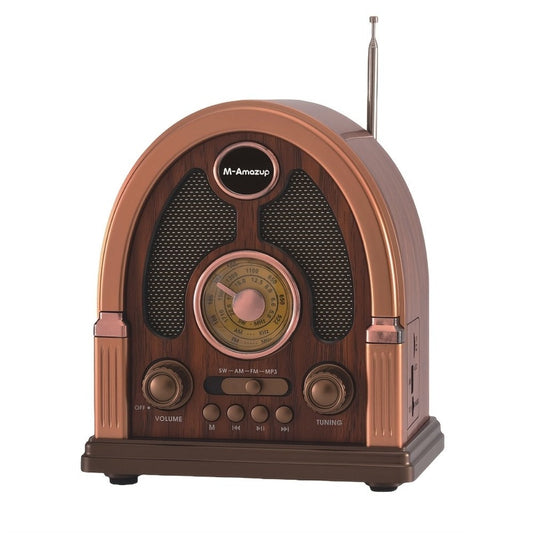 Portable AM FM SW Radio Bluetooth Speaker, Multi-Function Wireless Speaker with TF Card Player, Stereo Sound, Rechargeable, for Home Outdoor Camping Travel Elderly