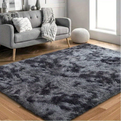 Gradient and Solid-Color Plush Shag Area Rug in 4 x 6, 5 x 8 or 6 x 9-Foot Checkout Options