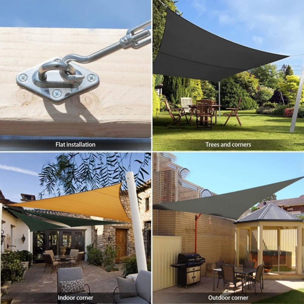 44-Piece Metal Shade Sail Hardware Kit with Weather-Resistant Finish for Patio detail image - detail view 5