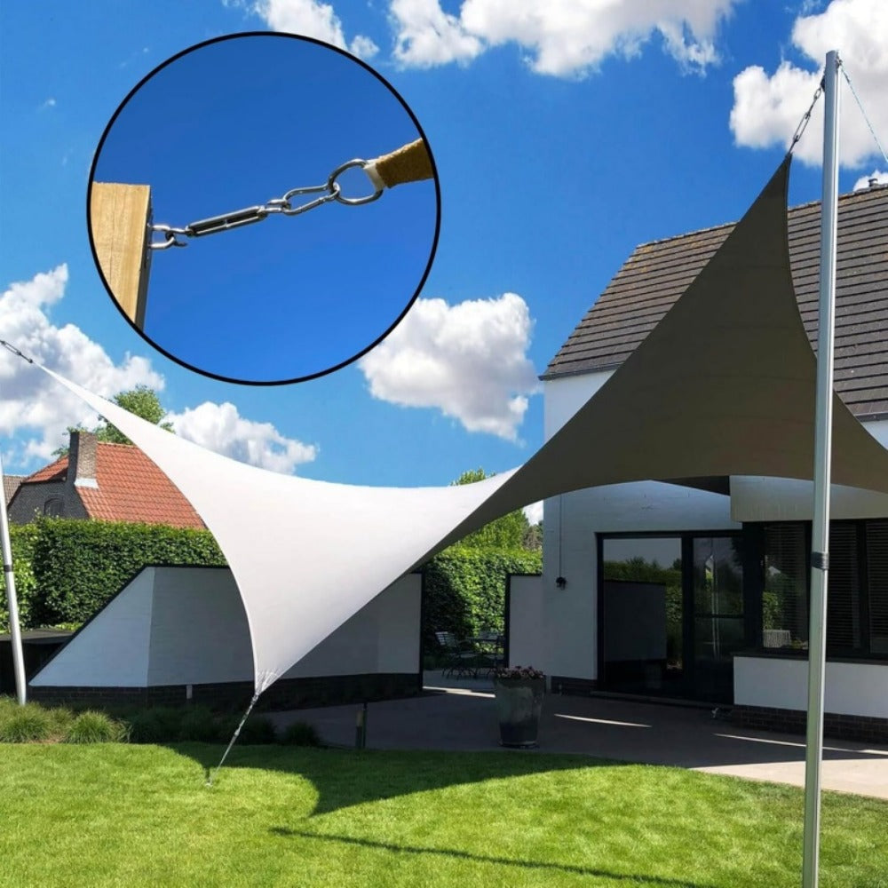 44-Piece Metal Shade Sail Hardware Kit with Weather-Resistant Finish for Patio detail image - detail view 6