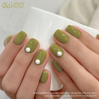 Gel Nail Polish Set with XEIJAYI Label, 9 Green Forest Colors in 0.51oz Photo Frame Bottles