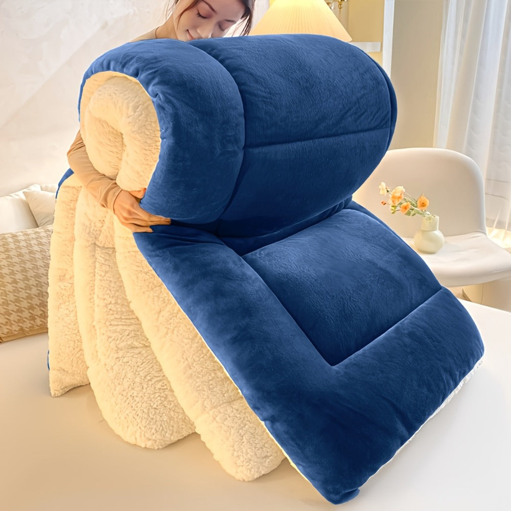 Moire Pattern Flannel Blanket – 200-250gsm Thick Plush Reversible Throw for Sofa & Bed, Soft Cozy Microfiber, 5 Colors, 4 Sizes
