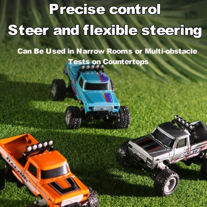 Remote Control Car, 1:64 Scale Alloy Mini Off-Road Truck with 2.4GHz Control, Shock Suspension, Running Lights and Five Colors