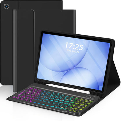 Samsung Galaxy Tab A9 Plus Keyboard Case – Detachable USB-C Magnetic Keyboard Cover with Pen Slot, Protective Shell for Galaxy Tab A9+ | Pink & Green