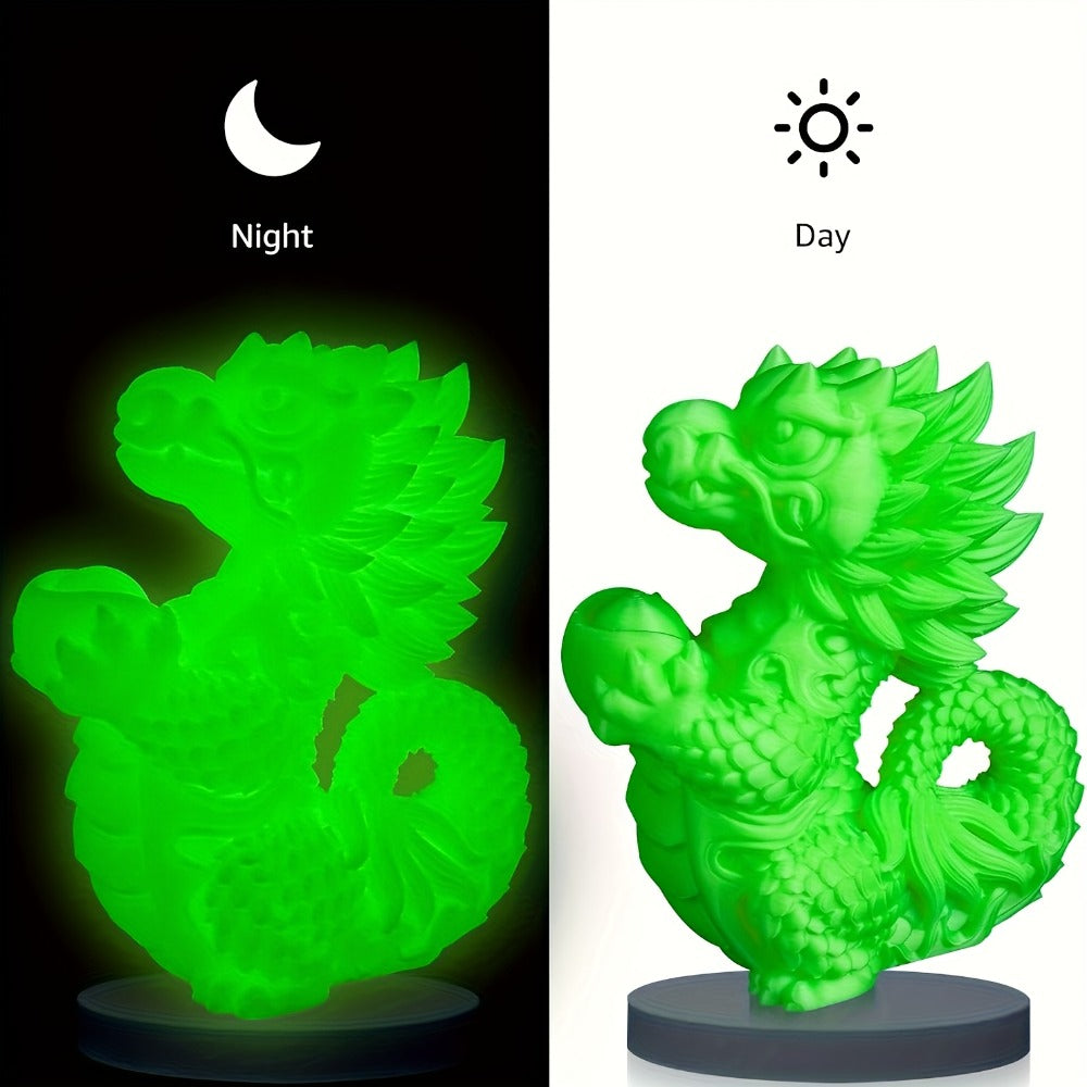 3D Printer Filament Glow PLA 1.75mm 200g Spool in Luminous Green or Blue for Light-Reactive Color Effects