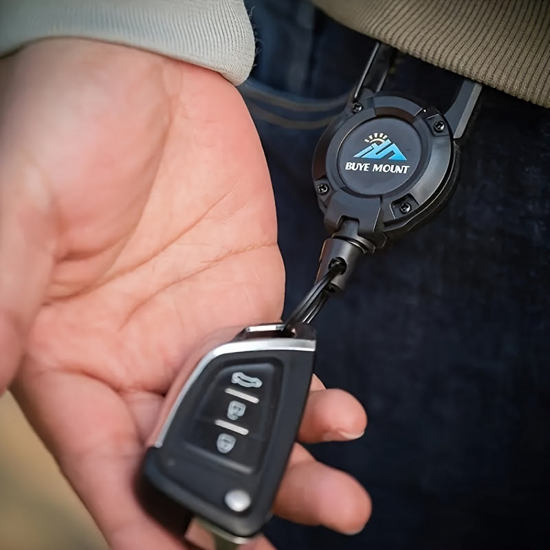 Two-Pack Retractable Keychains with 23-Inch Steel Wire, Lanyards and Four Color Options for Daily Carry