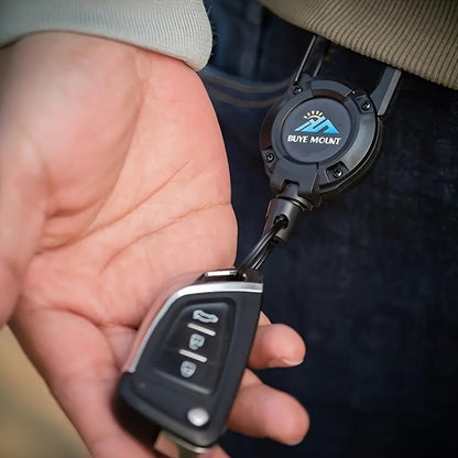 Two-Pack Retractable Keychains with 23-Inch Steel Wire, Lanyards and Four Color Options for Daily Carry