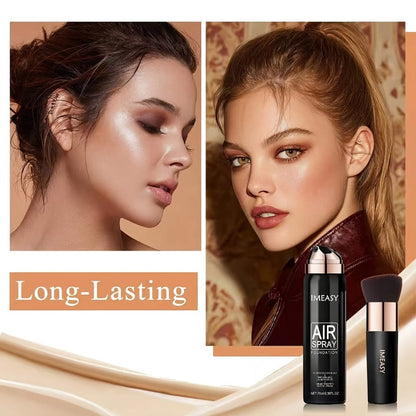 IMEASY 70ml Air-Spray Liquid Foundation and Flat-Top Brush Set in Shade Codes 01, 02 or 03