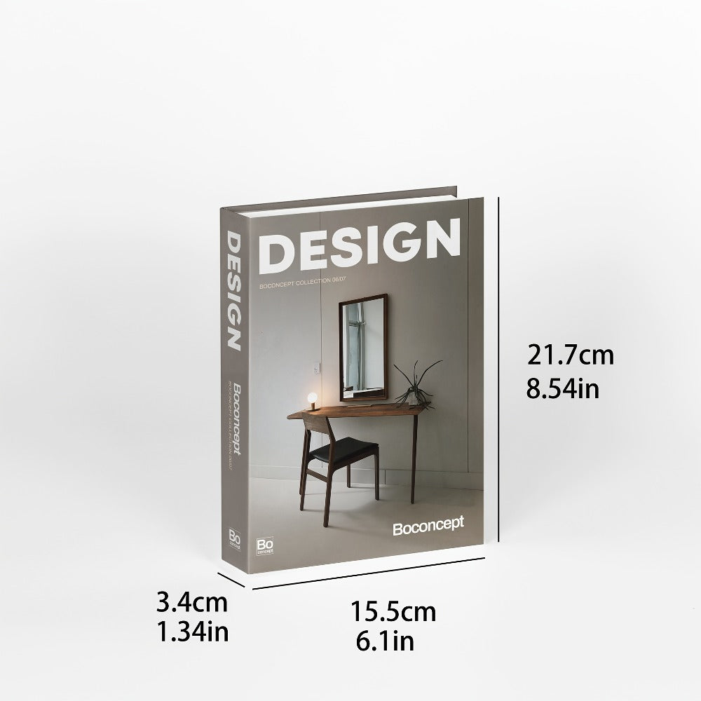 Three-Piece Nordic Faux Book Decor Set with Interiors, Design and Decor Covers for Shelf Styling