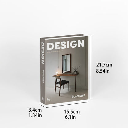 Three-Piece Nordic Faux Book Decor Set with Interiors, Design and Decor Covers for Shelf Styling