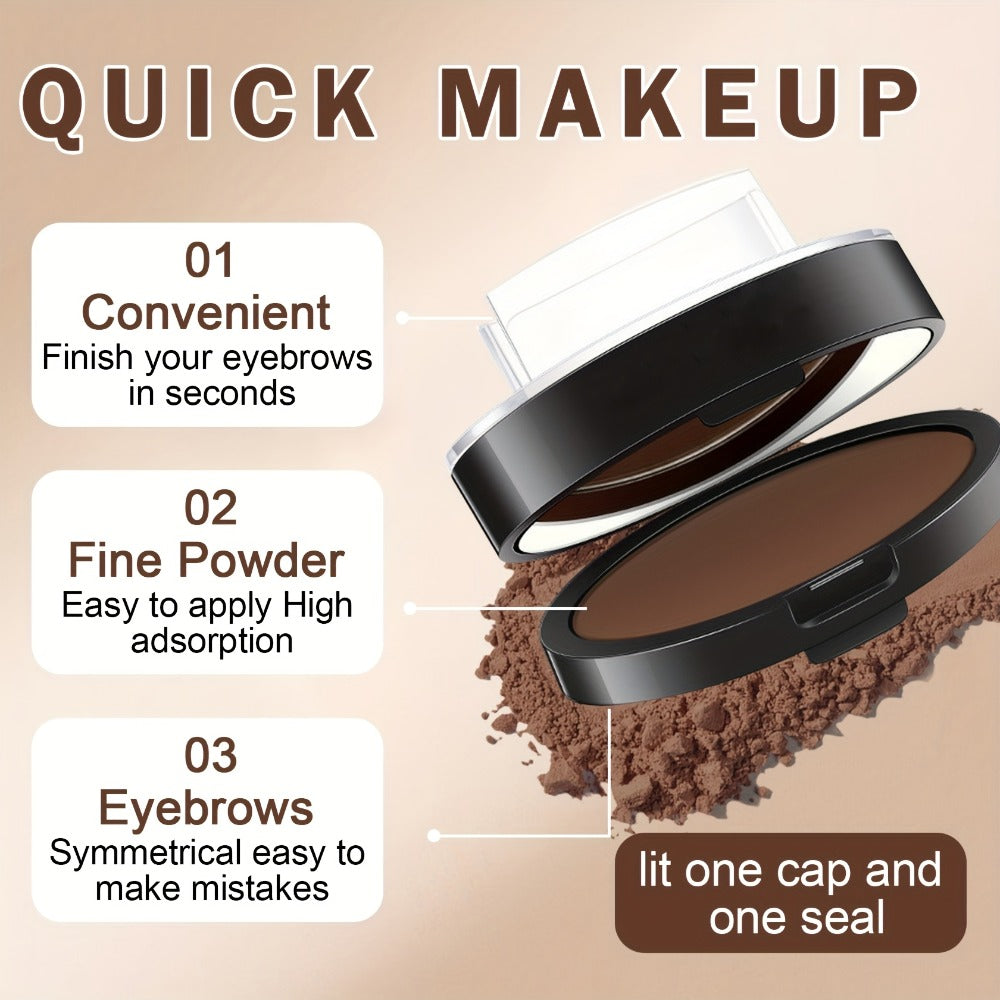 Waterproof Eyebrow Stamp Powder Kit Natural Arched Brow Shaping Long-Lasting Makeup for Women – Beginner Friendly Works on Dry & Oily Skin – Grey, Light Brown, Dark Brown Shades