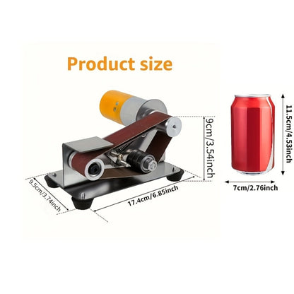 Mini Belt Sander 15° Angle - 7-Speed Electric Belt Grinder Knife Sharpener Kit with 30 Sanding Belts for Metal, Woodworking & Knife Making