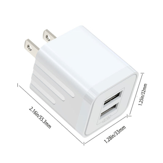 Dual Port USB Wall Charger 2.1A – JOZASHON 5V Cube Power Adapter Charging Block Brick for iPhone 16 15 14 13 12 11 Pro Max SE XS XR X 8 7 6 Plus, Samsung Galaxy, Android Phones (3-8 Pack)