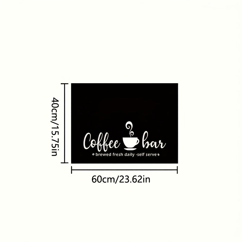 Kitchen Mat, Bohemian Coffee Bar Counter Pad in Five Sizes with Absorbent Fabric and Machine-Wash Care