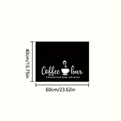 Kitchen Mat, Bohemian Coffee Bar Counter Pad in Five Sizes with Absorbent Fabric and Machine-Wash Care