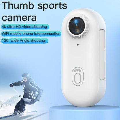 Mini Action Camera Thumb Size Wide Angle Lens 800mAh Battery with Memory Card Wearable Pocket Camera for Sports FPV Pet Monitoring Video Recording Portable Ultra-Clear