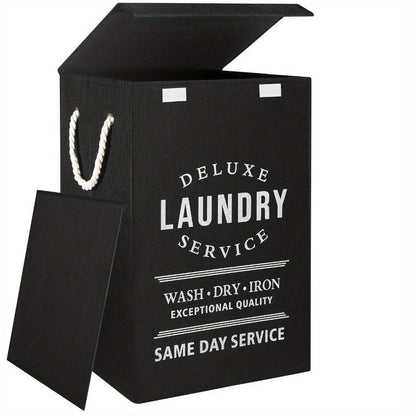 Laundry Hamper Collection in Black or Gray Lidded Styles and One- or Three-Pack Foldable Basket Options