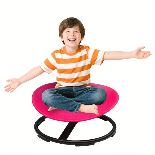 Kids Sit & Spin Sensory Chair – Sturdy Motor Skills Trainer for Therapeutic Sensory Play, Indoor & Outdoor Use, Ages 3+ | Red, Blue, Pink | Great for ADHD & Sensory Processing