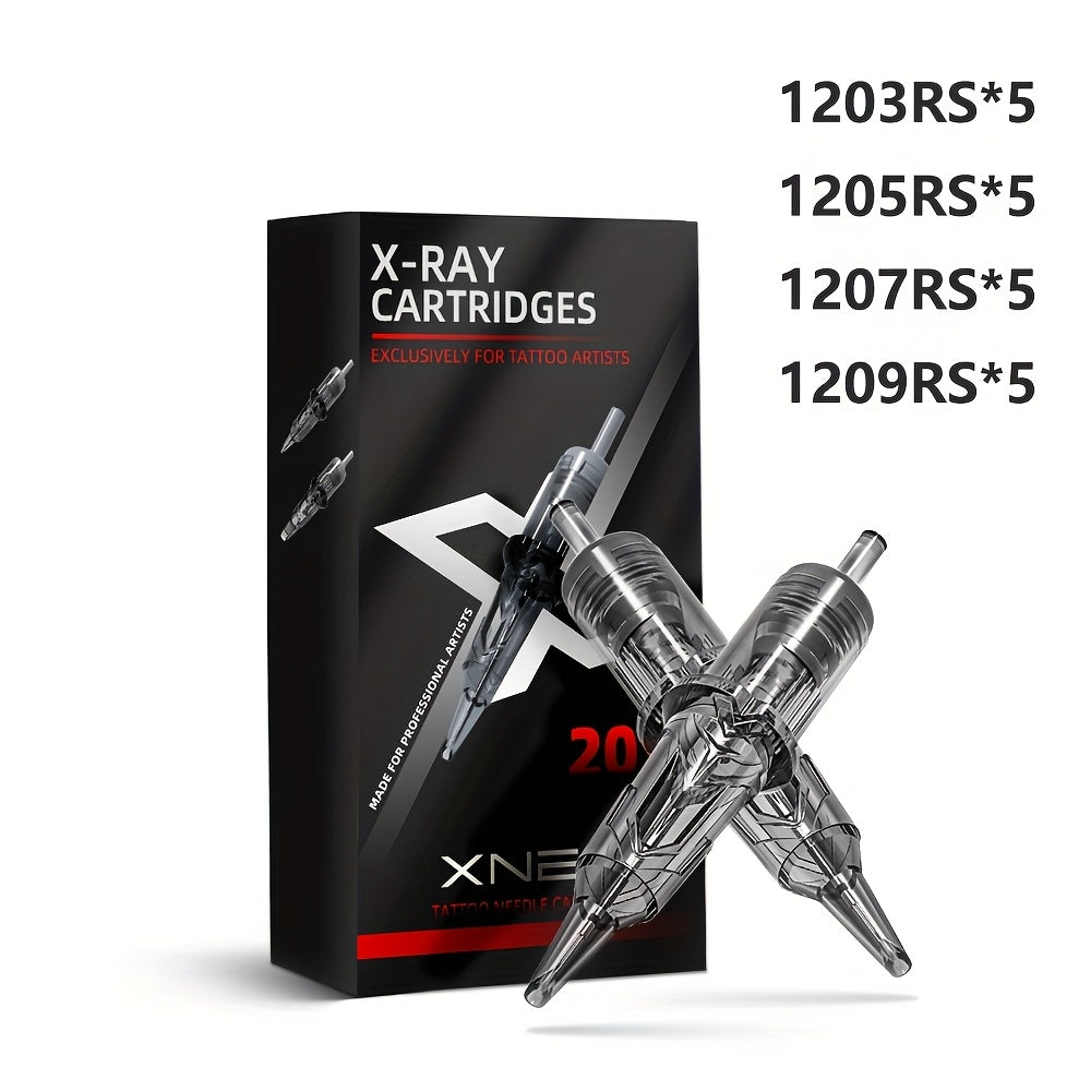 Tattoo Cartridge Needles with XNET X-RAY Label, 20-Piece RL RS or RM Code Combination Packs