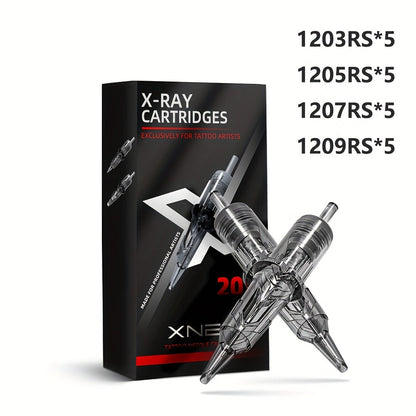 Tattoo Cartridge Needles with XNET X-RAY Label, 20-Piece RL RS or RM Code Combination Packs