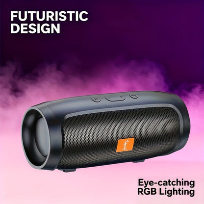 Portable Bluetooth Speaker with RGB Lights & Subwoofer – 5.2 Panoramic Surround Sound, Dual Speakers, Small Stereo Wireless Speaker for Home, Desktop, Holiday Gift for Men & Women