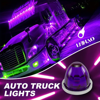 LED Side Marker Lights 2pcs Watermelon Shape Always-On Truck Side Indicator Lights Waterproof Easy Install for Semi-Trailers Boat Trailers Cars Trucks No Battery Required Includes Screws