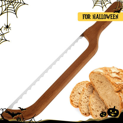 Serrated Bread Knife – 304 Stainless Steel Blade with Bamboo Handle, 15.7" Bread Slicer for Sourdough, Bagels, Baguettes & Homemade Loaves