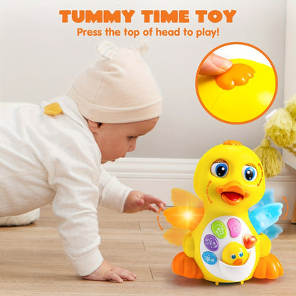 Dancing Walking Musical Duck Baby Toy with Music & Lights – Interactive Light Up Learning Toy for Infants & Toddlers 6 Months+, Sensory Crawling & Walking Toy, Perfect Christmas & Baby Shower Gift