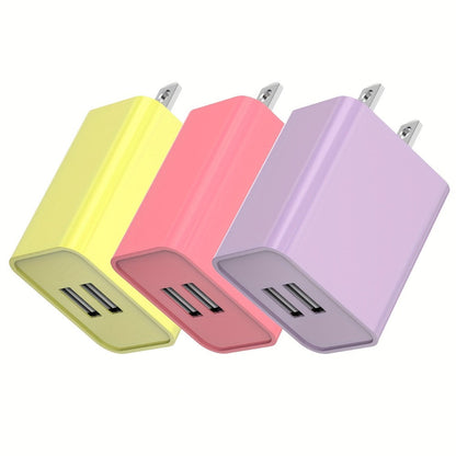 USB Wall Charger Cube Multi-Pack 2/3/4-Pack Dual Port 5V 2.1A with Short Circuit Protection, 100-240V Universal AC Adapter US Plug for iPhone 17 16 15 14 13 12 SE 11 Pro Max, Google Pixel, Huawei Android