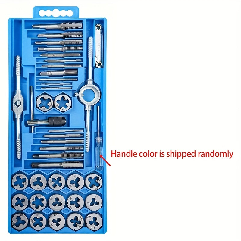 Metric Tap and Die Threading Set with M3 to M12 Sizes in 12- or 40-Piece Storage Case Configurations