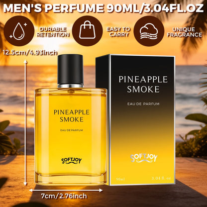 Perfume for Men in 3.04 oz Gold Bottle with Pineapple, Blackcurrant, Birch and Smoky Scent Profile